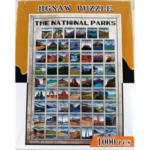 The National Parks 62 parks 1000 Piece Jigsaw Puzzle Poster Historic Landscapes
